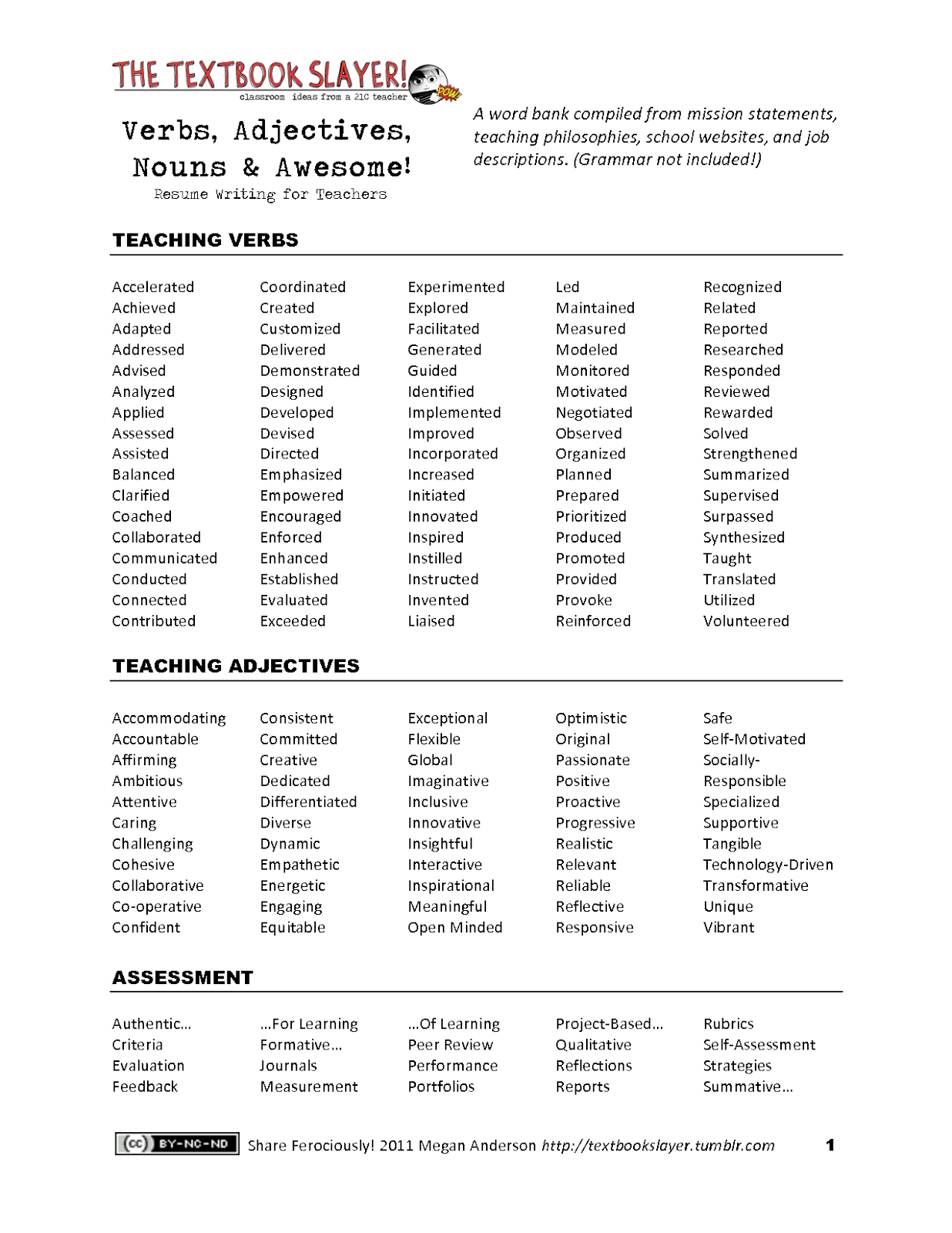 Phrase power resume